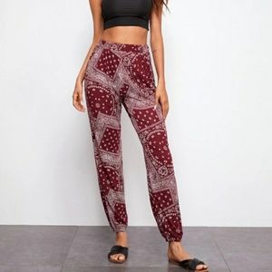 Bandanna style flowing pants